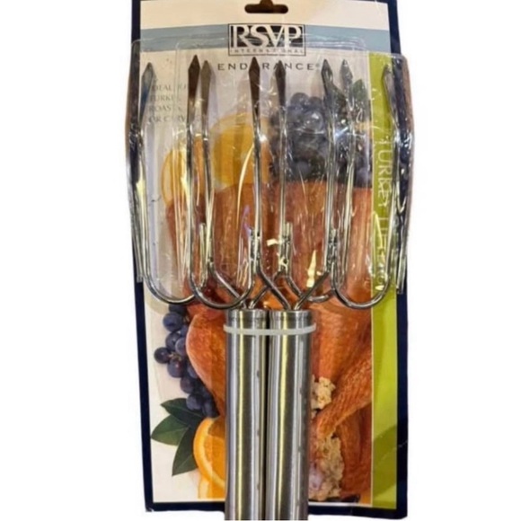 RSVP stainless steel meat/roast lifters-Thanksgiving, Christmas Dinners- New - Picture 3 of 7